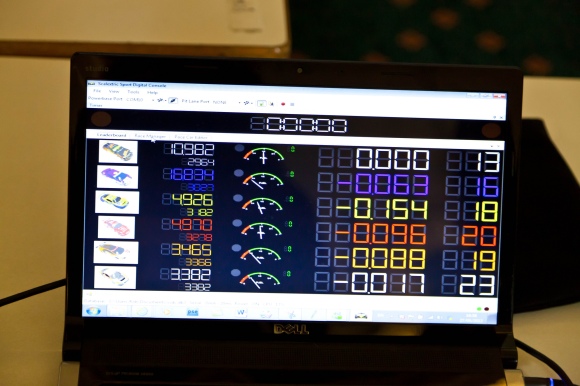 Race Control Software Showing Race Leaderboard