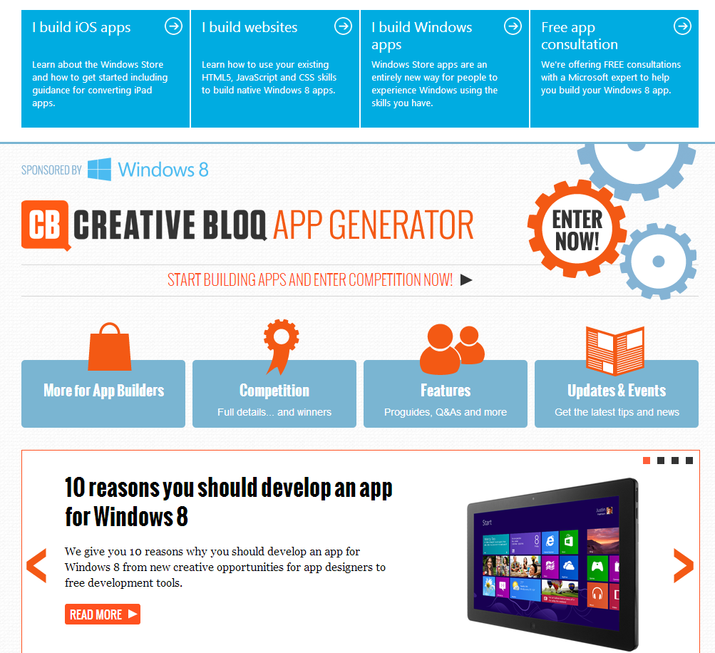Creative Bloq App Generator Website